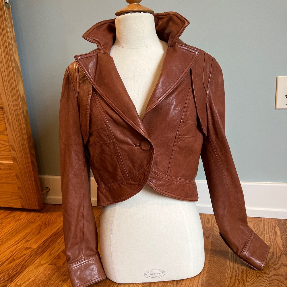 Mackage Super Soft Lamb Leather Bomber Jacket